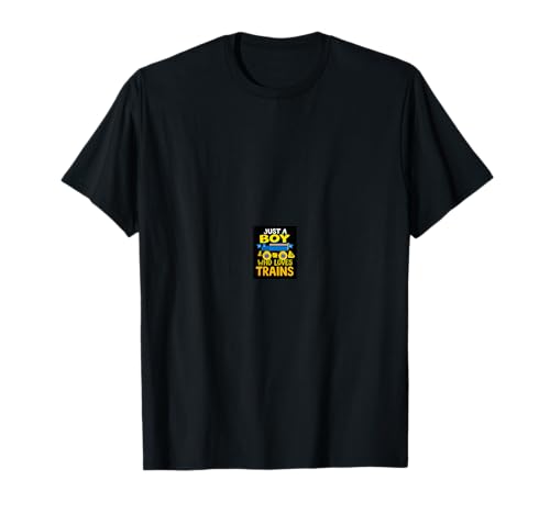 JUST A Boy WHO Loves Trains Zug-Enthusiast T-Shirt JUST A Boy WHO Loves Trains Zug-Enthusiast T-Shirt von Zug-Enthusiasten-Geschenk-Design