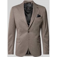 Zuitable 2-Knopf-Sakko mit Reverskragen Modell 'Nick' in Taupe, Größe 56 von Zuitable
