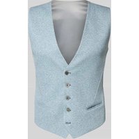 Zuitable Anzugweste mit V-Ausschnitt Modell 'WESLEY' in Aqua, Größe 52 von Zuitable