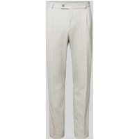 Zuitable Regular Fit Anzughose mit Bundfalten Modell 'DICLIFF Turn Up' in Beige, Größe 102 von Zuitable