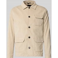 Zuitable Regular Fit Overshirt mit Umlegekragen Modell 'John' in Beige, Größe XL von Zuitable