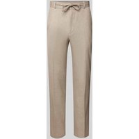 Zuitable Slim Fit Anzughose mit Bindegürtel Modell 'SPARTAFLEX' in Beige, Größe 56 von Zuitable