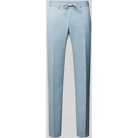 Zuitable Slim Fit Anzughose mit Bügelfalten Modell 'SPARTAFLEX' in Hellblau, Größe 48 von Zuitable