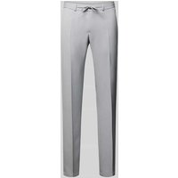Zuitable Slim Fit Anzughose mit Bügelfalten Modell 'SPARTAFLEX' in Hellgrau, Größe 44 von Zuitable