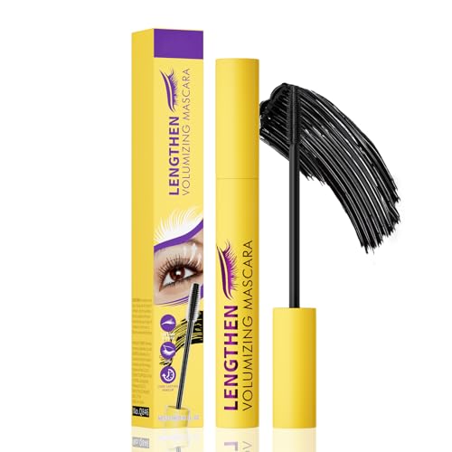 Waterproof Mascara, dreidimensional, geschwungene Wirkung, Mascara, braun, wasserfest, Anwendung ohne Bündel, ideal für tägliches und spezielles Make-up, 10 ml (schwarz) von ZukQvrivelig