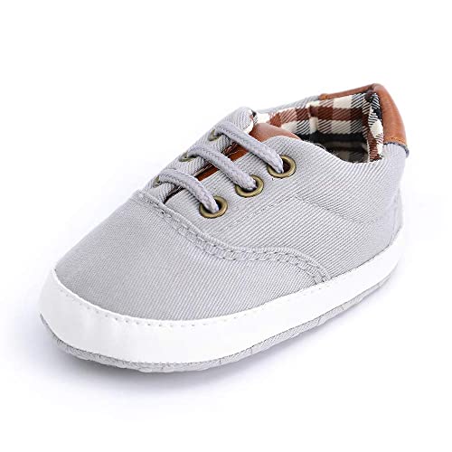 Zukmuk Baby Turnschuhe Anti-Rutsch Krabbelschuhe für Baby Schuhe Lauflernschuhe Mädchen Babyschuhe 0-6 Monate Lauflernschuh Baby Sneaker Mädchen (Hellgrau C, 12_Months, 13) von Zukmuk