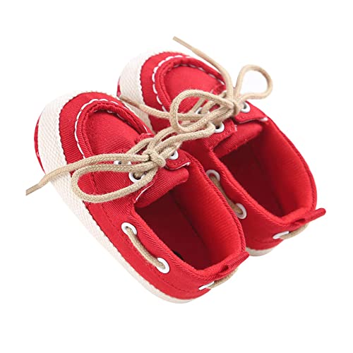 Zukmuk Baby Turnschuhe Anti-Rutsch Krabbelschuhe für Baby Schuhe Lauflernschuhe Mädchen Babyschuhe 0-6 Monate Lauflernschuh Baby Sneaker Mädchen (Rot B, 12_Months, 13) von Zukmuk