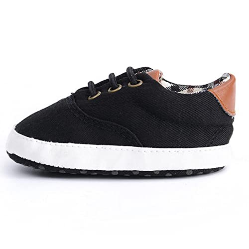 Zukmuk Baby Turnschuhe Anti-Rutsch Krabbelschuhe für Baby Schuhe Lauflernschuhe Mädchen Babyschuhe 0-6 Monate Lauflernschuh Baby Sneaker Mädchen (Schwarz C, 0_Months, 11) von Zukmuk