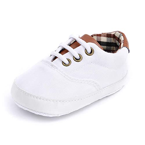 Zukmuk Baby Turnschuhe Anti-Rutsch Krabbelschuhe für Baby Schuhe Lauflernschuhe Mädchen Babyschuhe 0-6 Monate Lauflernschuh Baby Sneaker Mädchen (Weiß C, 0_Months, 11) von Zukmuk