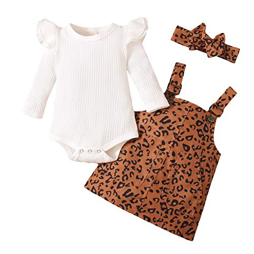 Zukmuk Babykleidung Neugeborene Baby Body+Rock+Stirnband Baby Mädchen Set Kleidung Baby Kleidung Mädchen 0-6 Monate (Khaki E, 0-3 Monate) von Zukmuk