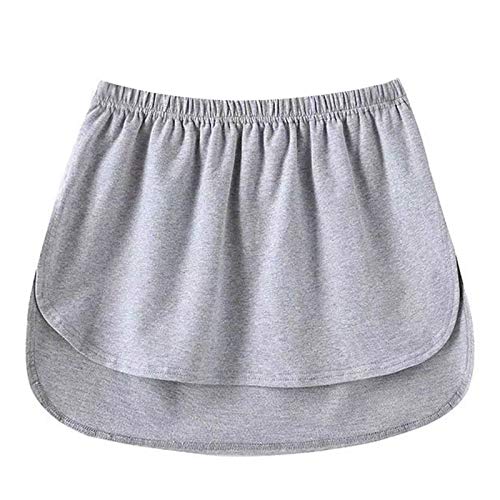 Zukmuk Hemdverlängerung Damen Shirt Extender Fake Top Layering-Look Sweep Saum Shirt Verlängerung Rock Blusenverlängerung Damen (3XL, Grau E1) von Zukmuk