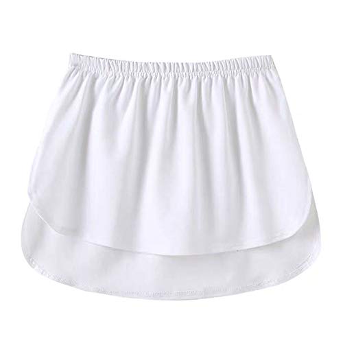 Zukmuk Hemdverlängerung Damen Shirt Extender Fake Top Layering-Look Sweep Saum Shirt Verlängerung Rock Blusenverlängerung Damen (XXL, Weiß E1) von Zukmuk