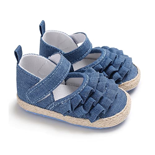 Zukmuk Krabbelschuhe für Baby Schuhe Lauflernschuhe Mädchen Babyschuhe 0-6 Monate Lauflernschuh Anti-Rutsch Krabbelschuhe Baby Schuhe Jungen 0-6 Monate (Blau D, 12_Months, 13) von Zukmuk