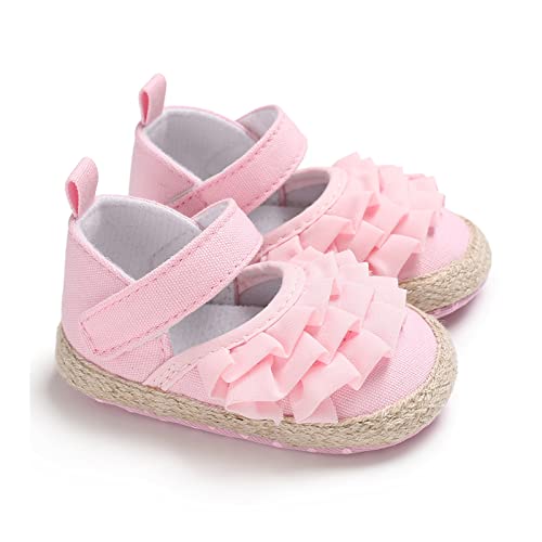 Zukmuk Krabbelschuhe für Baby Schuhe Lauflernschuhe Mädchen Babyschuhe 0-6 Monate Lauflernschuh Anti-Rutsch Krabbelschuhe Baby Schuhe Jungen 0-6 Monate (Rosa D, 6_Months, 12) von Zukmuk