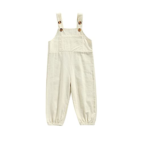 Zukmuk Baby Latzhose Jungen Mädchen Kleinkind Hosenträger Overall Hose Unisex Kinder Strampler Herbst Winter Kleidung Jumpsuit (Apricot, 1-2 Jahre, 80) von Zukmuk