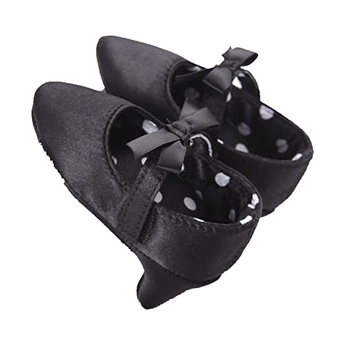 Zukmuk Prinzessin Schuhe Baby Mädchen High Heels Brautschuhe Baby Krabbelschuhe für Baby Schuhe Lauflernschuhe Mädchen Babyschuhe 0-6 Monate (Schwarz A, 3_Months, 11) von Zukmuk