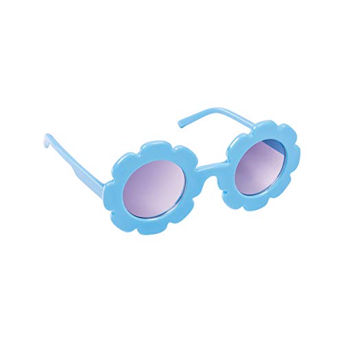 Zukmuk Sonnenbrille in Blumenform für Mädchen, Sonnenbrille, Schutz für Mädchen, Prinzessin, Meer, Strand, Blau A, Einheitsgröße von Zukmuk