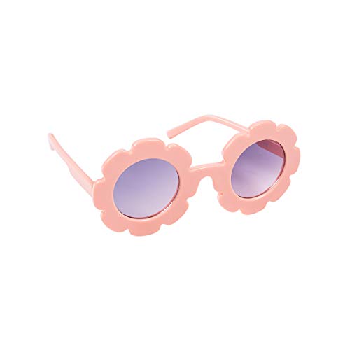 Zukmuk Sonnenbrille in Blumenform für Mädchen, Sonnenbrille, Schutz für Mädchen, Prinzessin, Meer, Strand, Orange A, Einheitsgröße von Zukmuk