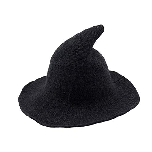 Zukmuk Unisex Hexenhut Mädchen Halloween Kostüm Damen Hut Zauber Hut Damen Herren Zauberhut (Dunkelgrau, ONE SIZE) von Zukmuk