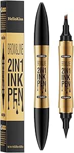 microblading augenbrauenstift wasserdicht, 2-in-1augenbra uenstift und eyeliner braun Quick Drying langlebig und für das tägliche Make-up geeignet (02# dunkelbraun) von ZukqrymluvIQ