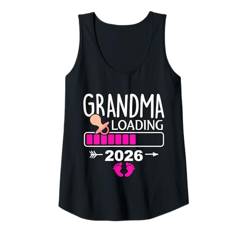 Damen Grandma Loading 2026 Ankündigung Baby Tank Top von Zukünftige Großmutter Baby Ankündigung
