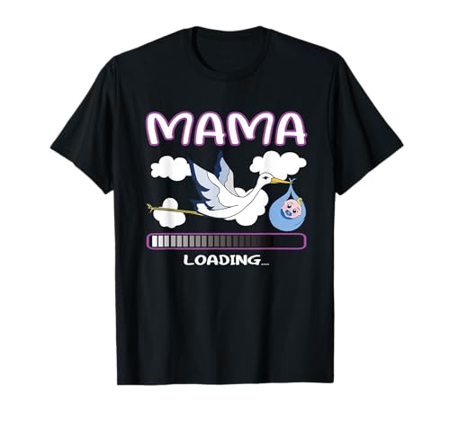 MAMA Storch bringt Baby lustige Schwangerschaft Ankündigung T-Shirt MAMA Storch bringt Baby lustige Schwangerschaft Ankündigung T-Shirt von Zukünftige Mutter Schwangerschaft schwangere Frau