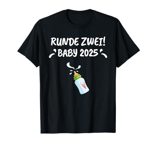Schwangerschaft RUNDE ZWEI BABY 2025 Zukünftiger Papa T-Shirt Schwangerschaft RUNDE ZWEI BABY 2025 Zukünftiger Papa T-Shirt von Zukünftiger Papa Geschenk Schwangerschaft Papa