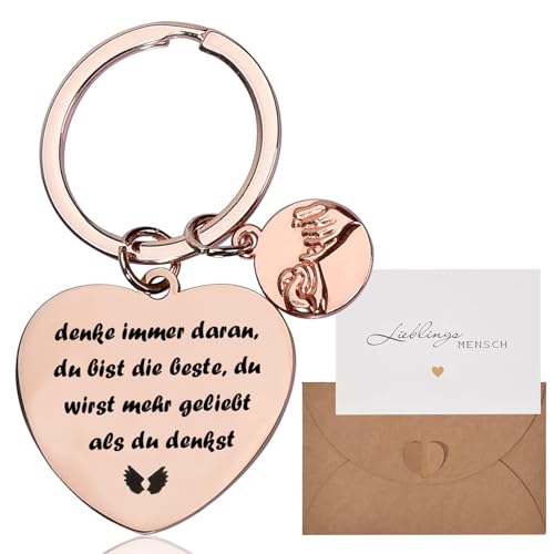 Zulbceo Geschenk Schlüsselanhänger Damen Herren Accessoires Kollegen Herz Danke Alle Kollegen Jobwechsel Geschenk Kleines Dankeschön Geschenk. von Zulbceo