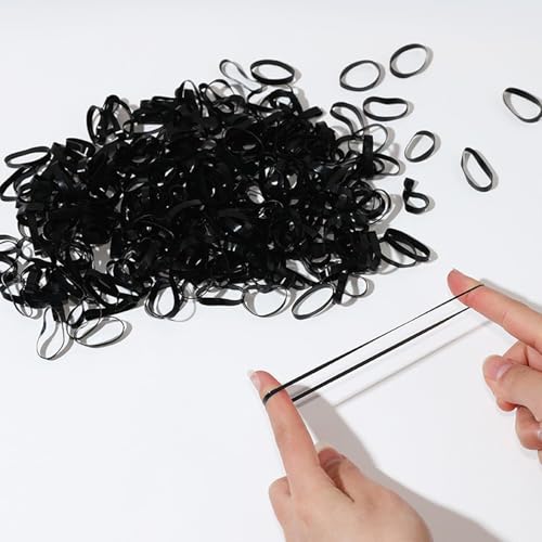 250 x Zulfaye Haargummis Haargummis Haarschmuck für Frauen Schwarz Haar Gummibänder Kleine Gummibänder für Kunst Handwerk und Haarstyling von Zulfaye