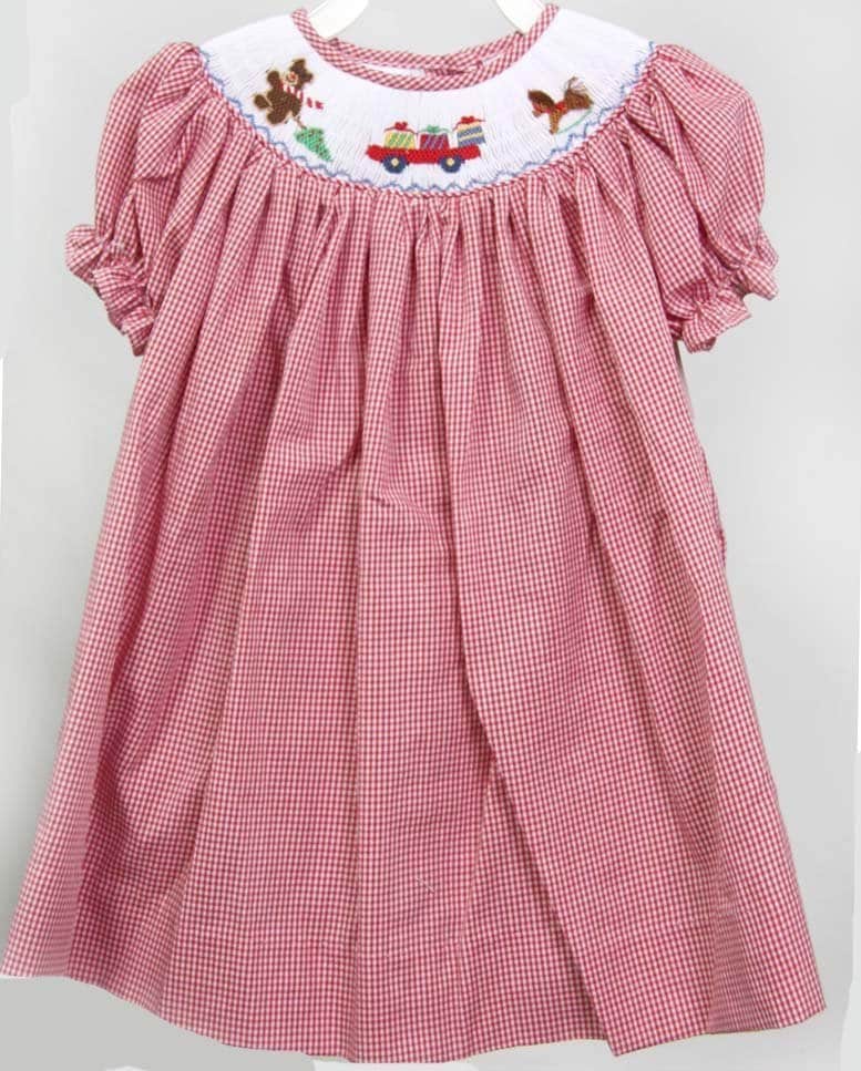 Gesmokte Weihnachtskleider Baby, Kleinkind Weihnachtskleid, Weihnachtskleid Baby-Mädchen, Baby Mädchen Zuli Kids Dd208 von ZuliKids