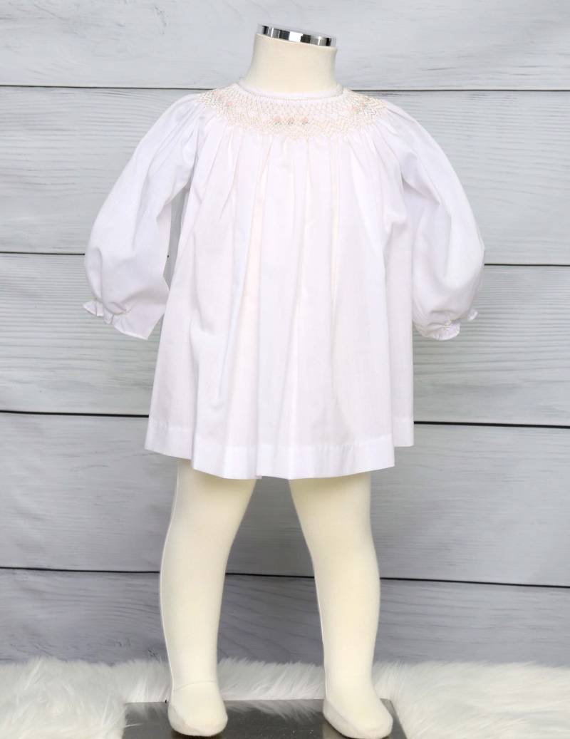 Langarm Blumenmädchen Kleid, Taufkleid, Rustikales Taufkleid Für Baby Mädchen 412669-Cc245 von ZuliKids