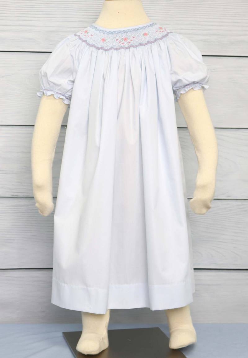 Mädchen Sommerkleid, Bischof Ärmelkleid, Strand Gesmoktes Gesmokte Kleider Baby Mädchen, 412533-Cc036 von ZuliKids