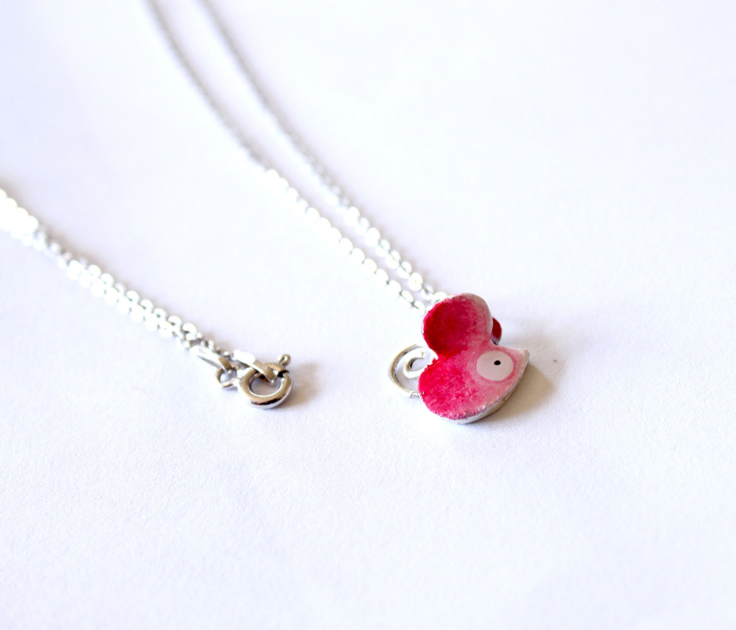 Kleine Maus-Halskette Aus Bronze Oder Sterling Silber925-Handbemalt Mit Acrylfarben-Pink-Tiere-Süßer Schmuck-Lustig Kleine Maus-Halskette Aus Bronze Oder Sterling Silber925-Handbemalt Mit Acrylfarben-Pink-Tiere-Süßer Schmuck-Lustig von ZuluAndLulu