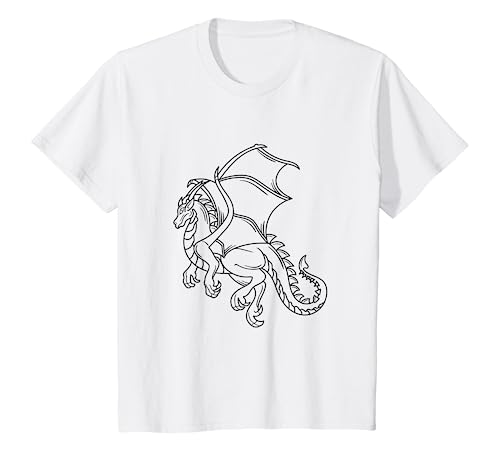 Kinder Drache zum Ausmalen, Bemalen und Anmalen T-Shirt von Zum Ausmalen, Bemalen und Anmalen