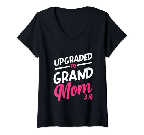 Damen Upgegraded Auf Oma 3.0 T-Shirt mit V-Ausschnitt Damen Upgegraded Auf Oma 3.0 T-Shirt mit V-Ausschnitt von Zum Ersten Mal Oma. Zur Oma Befördert
