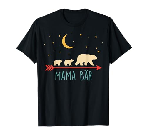 Mama Bär mit 2 Jungen T-Shirt Mond Sterne Muttertag Shirt T-Shirt Mama Bär mit 2 Jungen T-Shirt Mond Sterne Muttertag Shirt T-Shirt von Zum2 Mama Bär Gifts