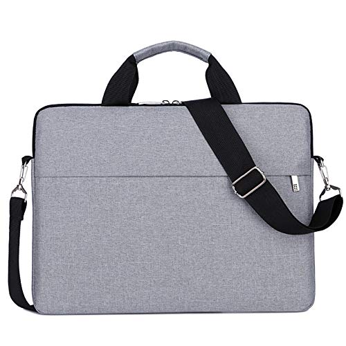 ZumZup Laptoptasche Schutzhülle Aktentasche Repellent Laptop Schulter Business Tasche Messenger Bag mit Schultergurt Laptop Sleeve für Damen Herren Computer Sleeve kompatibel grau Größe 14 Zoll von ZumZup