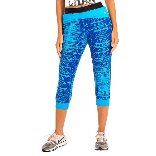 Zumba Sportliche Piratenhose mit doppeltem elastischem Bund für Damen, Z1B00312, Sporthose, Caprihose, Damenhose, blau, XS Zumba Sportliche Piratenhose mit doppeltem elastischem Bund für Damen, Z1B00312, Sporthose, Caprihose, Damenhose, blau, XS von Zumba Fitness