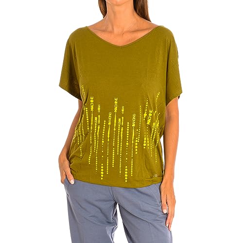 Zumba Fitness Damen Zumba Lockere Passform Dance Fitness Sport Top Modisch Sportoberteile T-Shirt, Go for Green, XS/S von Zumba