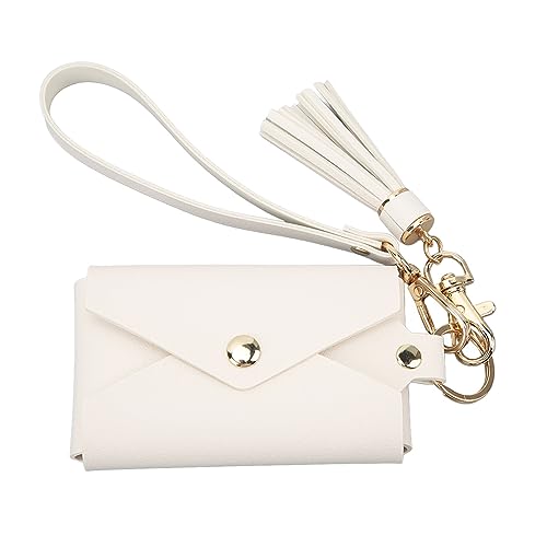 Karten-Foto-Halter-Geldbörse, PU-Leder-Bildaufbewahrung, Schlüsselanhänger-Tasche für Reisen, Outdoor-Geschenk, mit Schlüsselschloss-Design, für 12 11 und Kamerafotos, (White) von Zunate