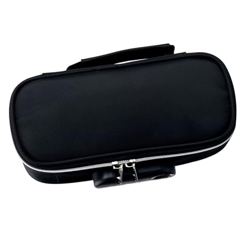 Zunate Federmäppchen mit Zahlenschloss, Großes Federmäppchen, Wasserdichter Federmäppchen-Organizer mit Mehreren Steckplätzen, Stilvolle Schreibwarentasche aus Segeltuch für Studenten von Zunate