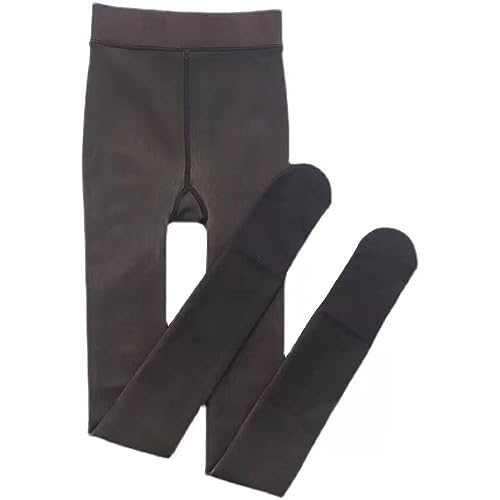 Zundo Thermostrumpfhosen für damen,Fleece Strumpfhose Damen Winter,Gefälschte Durchscheinend Plüschstrümpfe Pantyhose Wärmende Fleece Strumpfhose von Zundo