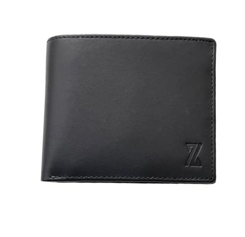 Zundooz Wallet Athena Herren Leder Slim Wallet Schwarz, Schwarz , 11.5x9.5x2.5 cm (approx), Klassisch von ZUNDOOZ