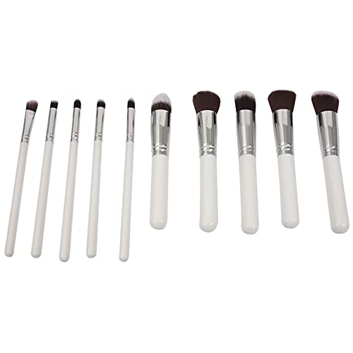 10 Stücke Make-Up Pinsel Set Make-Up Pinsel Kosmetik Make-Up Werkzeug Pulver Lidschatten Kosmetik Set Weiß Silber von Zunedhys