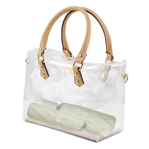 Klarer Kosmetischer Make -up -Beutel - PVC Wasserdichte TOTE -Organizer, Transparente Tragetasche | Tragbare Schulterhandtasche Sicherer Reißverschluss, Geräumig Für Reisen Beach Pooltasche, Stadion F von Zunetsutock