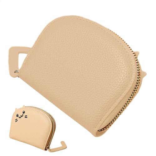 Kreditkartenbeutel - kleine PU -Leder -Brieftasche Wechseln Sie Geldbörse mit Reißverschluss, Cartoon -Katzen -Brieftaschen -Kreditkartenbeutel, Reißverschlusskartenhalter für Mädchen und Frauen von Zunetsutock