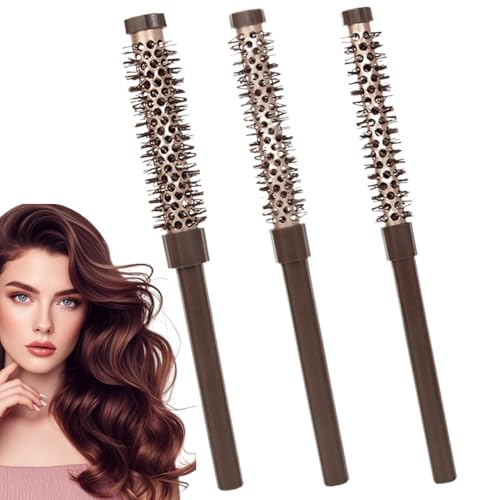 Rad Roller Roll Round Styling Bustache Styling Pinsel Set Rundpinsel Rollpinsel Rollpinsel für Frauen Männer Stil Heben Kurzes dünnes Haar von Zunetsutock