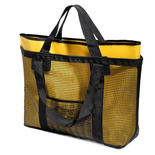 Strandtasche aus Netzstoff – große wasserdichte Netz-Strandtasche mit 9 Taschen, leicht und atmungsaktiv | Sandfeste strapazierfähige Tragetasche mit weichen Schultergurten, schnell trocknendes Design Strandtasche aus Netzstoff – große wasserdichte Netz-Strandtasche mit 9 Taschen, leicht und atmungsaktiv | Sandfeste strapazierfähige Tragetasche mit weichen Schultergurten, schnell trocknendes Design von Zunetsutock
