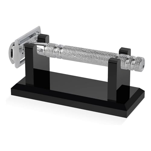 Zunetsutock Duschablage - horizontale Halterung aus rutschfestem Acryl | Basis Organizer Bad Toiletten Herren Waschtisch Zählregal für Bart Tasche Rasur Platz, Schwarz , riferimento alla von Zunetsutock