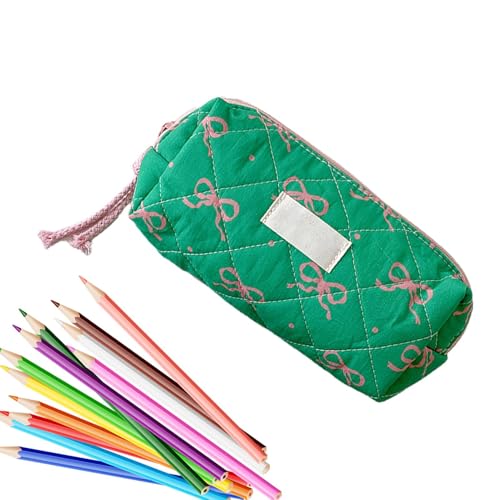 Zunetsutock Einzigartige Bleistifttaschen - große Kapazität Reißverschluss Bleistiftbeutel - tragbare Stifttasche, leichte Schreibwarenbox für Marker, Lineal, Radiergummi, grün, riferimento alla von Zunetsutock